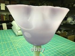 Lovely French Opaline Glass Vase Liliac White Pastel