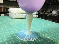 Lovely French Opaline Glass Vase Liliac White Pastel