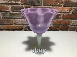 Lovely French Opaline Glass Vase Liliac White Pastel