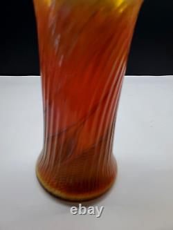 Lundberg Studios Art Glass Moire French Vase #101314