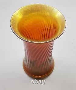 Lundberg Studios Art Glass Moire French Vase #101314