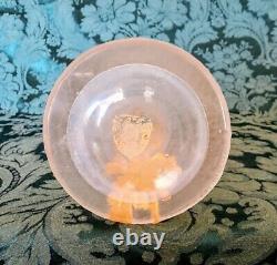 MONT JOYE French 1895 Crystal-Glass Handmade 22K Gold+Flowers, Leaves, Vines