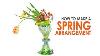 Magic Spring Flower Arrangement With Tulips In A Vase Floral Design Inspiration