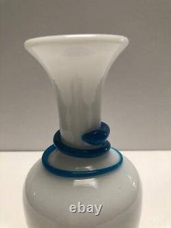 Magnificent St Louis Opaline Vase In Classic Urn Shape With Hand Applied Snake