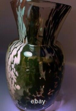 Manganese Mellerio Leveille Glass Vase Art Nouveau Gilt Enamel French Japonisme