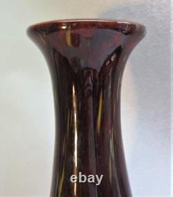 Massive Antique Signed 24 SCHNEIDER FRENCH ART DECO Glass Vase, circa 1925