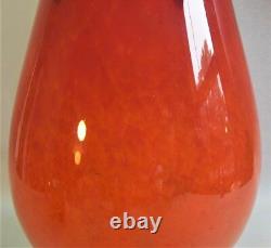 Massive Antique Signed 24 SCHNEIDER FRENCH ART DECO Glass Vase, circa 1925