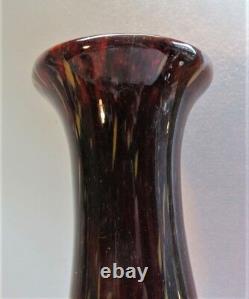 Massive Antique Signed 24 SCHNEIDER FRENCH ART DECO Glass Vase, circa 1925