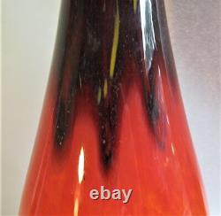Massive Antique Signed 24 SCHNEIDER FRENCH ART DECO Glass Vase, circa 1925