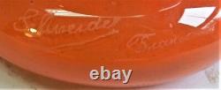Massive Antique Signed 24 SCHNEIDER FRENCH ART DECO Glass Vase, circa 1925