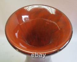 Massive Antique Signed 24 SCHNEIDER FRENCH ART DECO Glass Vase, circa 1925