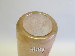 Massive & Rare 25.5 French Art Nouveau Legras Cameo Glass Vase, circa 1920