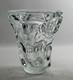 Mid-Century Art Vannes Crystal Vase France Flared Opening Large Dimpled Design