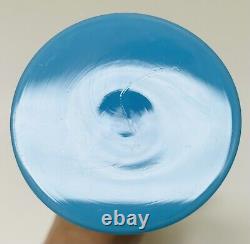 Mid Century Modern Blue Opaline French Glass Bud Vase