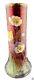 Mont Joye Legras French Art Glass Ruby Vase With Enameled Pansy Motif
