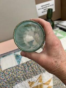 Mont Joye Legras Lamartine Art Nouveau French Glass Vase 11 3/4 High
