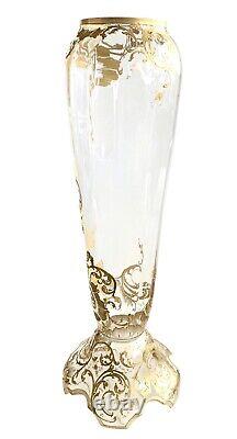 Monumental Enameled Glass Vase French Baccarat / Legras Pantin 1890-1900s