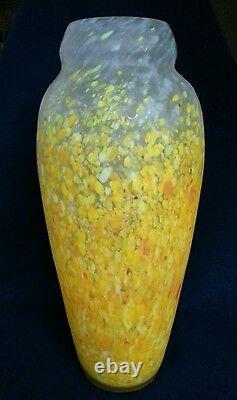 Monumental Legras French Art Glass Vase