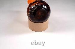 Muller Fres Luneville French Orange & Black French Art Glass blown glass vase