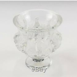 NEW Lalique France Dampierre French Frosted Crystal Mantle Display Glass Vase