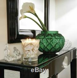 NEW Lalique Languedoc Large Vase Emerald Green LIMITED EDITION RARE Centerpiece