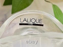 NEW Undamaged Lalique Pavie Vase 5 Tall French Crystal Signed Authentic Frosted