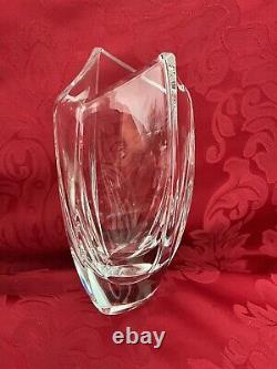 NIB FLAWLESS Glass BACCARAT France Swirl GIVERNY R RIGOT Crystal FLOWER BUD VASE