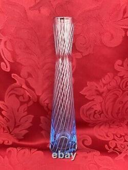 NIB FLAWLESS Stunning BACCARAT France Glass Blue MIKADO PASSION Crystal BUD VASE