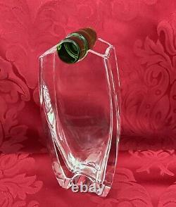 NIB FLAWLESS Stunning BACCARAT France Glass Crystal OCEANIE Flower Bud VASE FROG