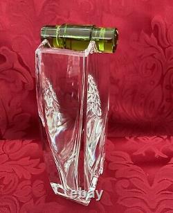 NIB FLAWLESS Stunning BACCARAT France Glass Crystal OCEANIE Flower Bud VASE FROG
