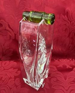NIB FLAWLESS Stunning BACCARAT France Glass Crystal OCEANIE Flower Bud VASE FROG