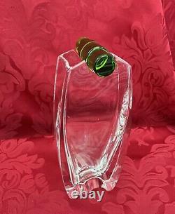 NIB FLAWLESS Stunning BACCARAT France Glass Crystal OCEANIE Flower Bud VASE FROG
