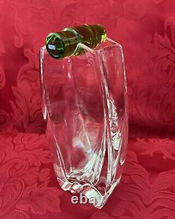 NIB FLAWLESS Stunning BACCARAT France Glass Crystal OCEANIE Flower Bud VASE FROG
