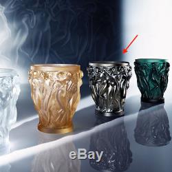 New Authentic Large Lalique Bacchantes Bronze Crystal Vase (large)