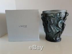 New Authentic Large Lalique Bacchantes Bronze Crystal Vase (large)