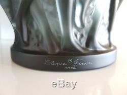 New Authentic Large Lalique Bacchantes Bronze Crystal Vase (large)