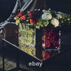 New Baccarat Crystal Louxor Rectangular Clear Vase Tall #2609993 Brand Nib F/sh