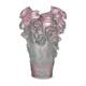 New Daum Crystal Mini Rose Passion Vase Green & Pink #05264-1 /c Brand Nib F/sh