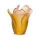 New Daum Crystal Mini Tulip Vase Amber #05158/c Brand Nib French Save$$ F/sh