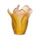 New Daum Crystal Mini Tulip Vase Amber #05158/c Brand Nib French Save$$ F/sh