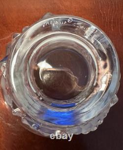 New! Hand-Signed LALIQUE Samur Grapevine Frosted Crystal Glass Vase 5-3/8