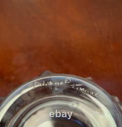 New! Hand-Signed LALIQUE Samur Grapevine Frosted Crystal Glass Vase 5-3/8