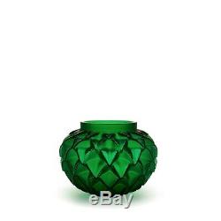 New Lalique Languedoc Small Vase Bronze Black Green 10488800 10488900 10648300