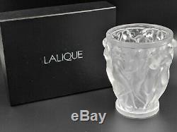 New Lalique Small Clear Crystal Bacchantes Vase 10547500 -BBL424A3