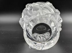 New Lalique Small Clear Crystal Bacchantes Vase 10547500 -BBL424A3