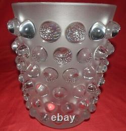 PARIS Lalique Mossi CLEAR FROSTED Vase = 8 1/4 INCHES TALL