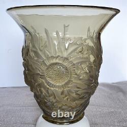 RARE & PRICED TO SELL! Vintage VERLYS France, Alpine Thistle, Topaz Vase, 1930's