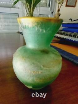 REPAIRED Antique Daum Nancy French Glass Talking Vase Signed