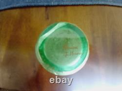 REPAIRED Antique Daum Nancy French Glass Talking Vase Signed