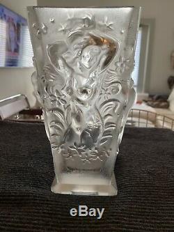 R. Lalique Four Seasons Frosted Art Glass Vase